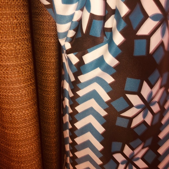 LANVIN VINTAGE Maxi dress bold blues and gold - Picture 9 of 16